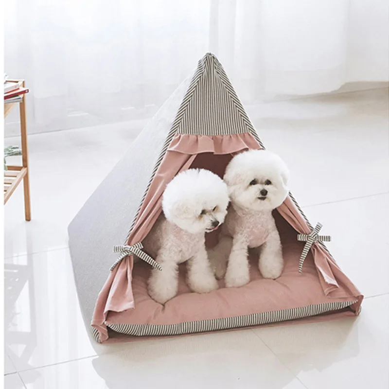 

Roll Up Comfortable Folding Built In to Furniture Pet Dog Tent Bed Frenchie Brand Luxury