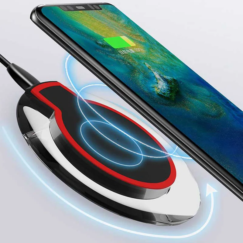 

2021 Hot 5V 1A 5W Universal Charger Fast Quick Charging Custom Wireless Charger Wireless Charging Pad, Black+red, white