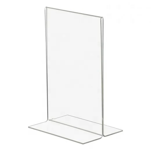 

Custom Clear Acrylic T shape sign holder acrylic sign holder 8.5 x 11