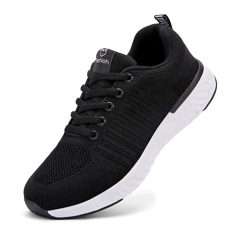 

Black Knitting Ladies Sport Running Shoes Women Sneakers