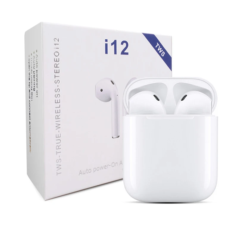 

The latest wireless headset i12 with charging box wireless smart noise canceling headphones Earphones for all mobile phones