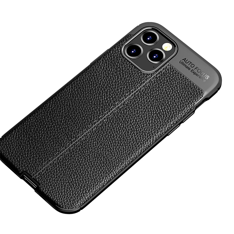 

New Luxury Card Slot Holder Business PU Leather Hybrid Cloth Phone Cover Case For iPhone 11 Pro Max 2019, Muti