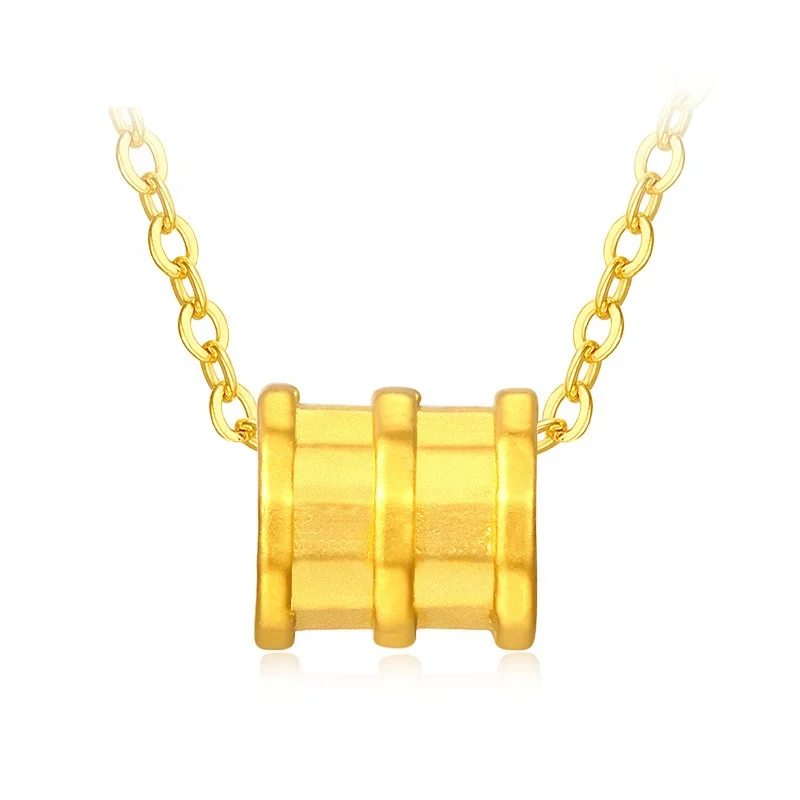 

Firstmadam Wholesale 3D Hard Gold Classic Pendant 24K Gold Necklace Female