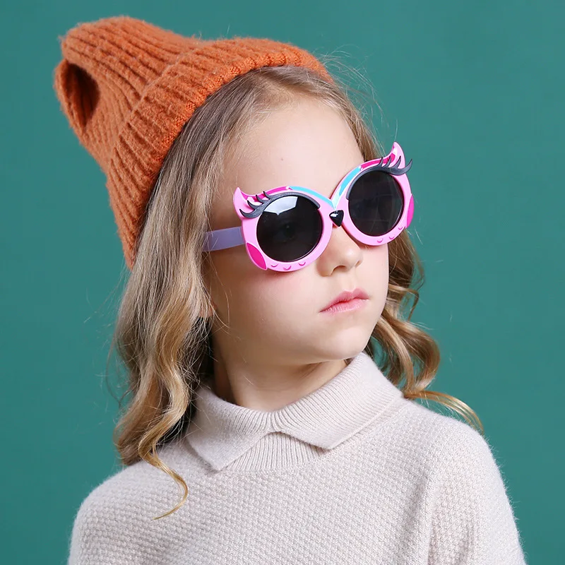 

Kids Cartoon Eyebrow Girls TAC Polarized Sunglasses Cartoon TPEE Sunglasses Protect Eyes Sun Shades Glasses for Children