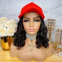 

New Design Human Hair Hat Loose Wave Wig Virgin Brazilian Human Hair Cap Wig