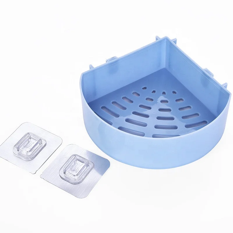 

Multifunction Bathroom Accessories Wall Mounted Plastic Storage Corner Shower Shelf Hanging Kitchen Wall Shelf