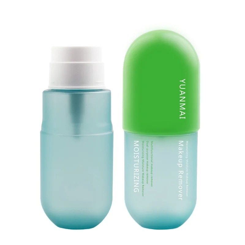 

Makeup remover water bottles 250ml spot gel pet container with green color customization bottles