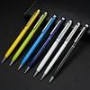 Fashionable promotional items hotel custom logo twist slim ball pen with screen touch stylus
