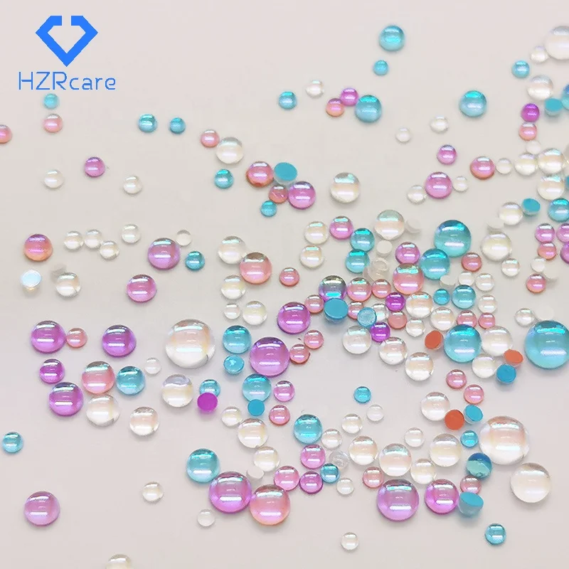 

Wholesale High Quality SS4~SS20 Mixed Colors Round Beads Crystal Size Nail Art Accessories Rhinestone Set Press On Nails