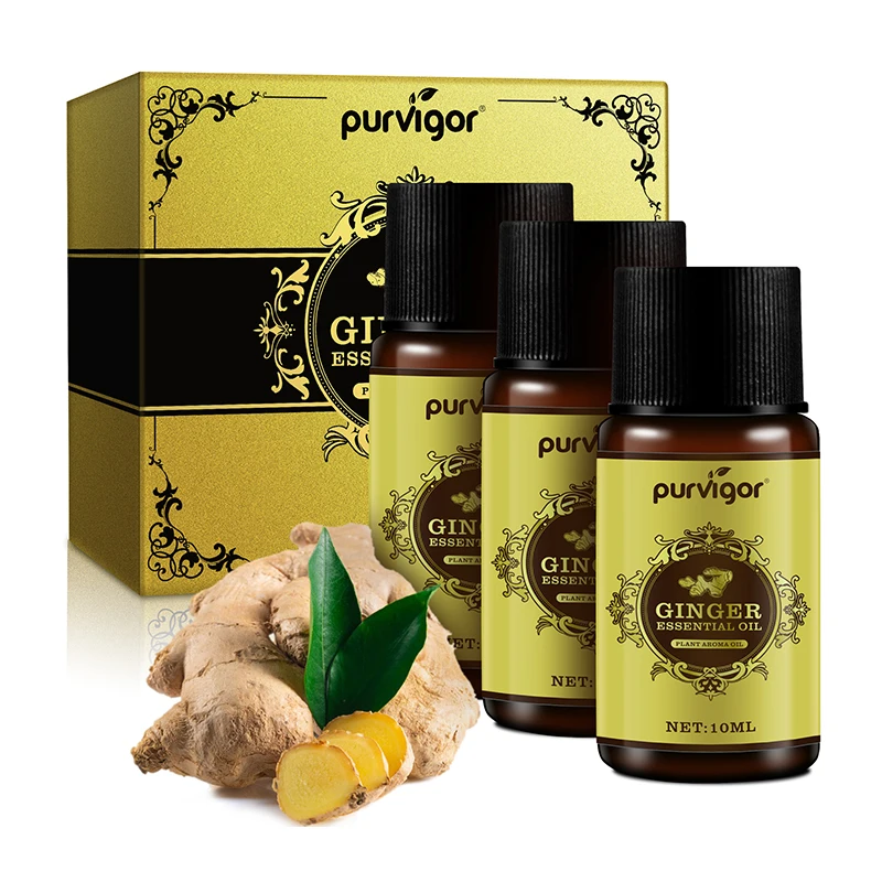 

Wholesale 30ml Organic Hair Growth Ginger Essential Oil for Skin Care Spa Body Massage Slimming