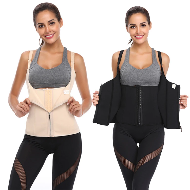 

Woman Waist Trainer Zipper Vest Body Slim Shaper Zip Corset, Waist Trainer Vest With Zipper