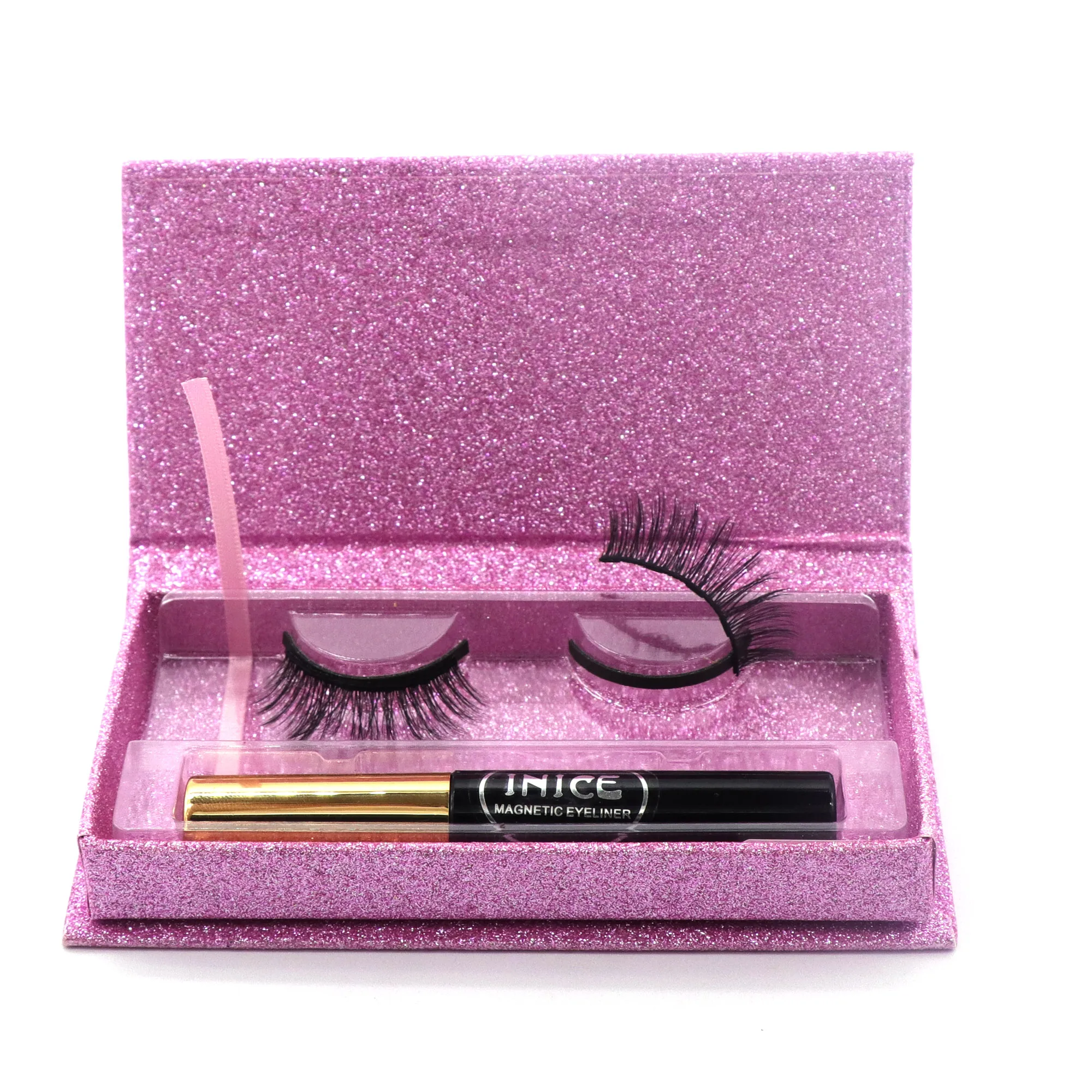 

Dropshipping 2019 New Fashion Magnetic eyelash Eye Liner 3d False Magnetic Lashes eyeliner, Natural black