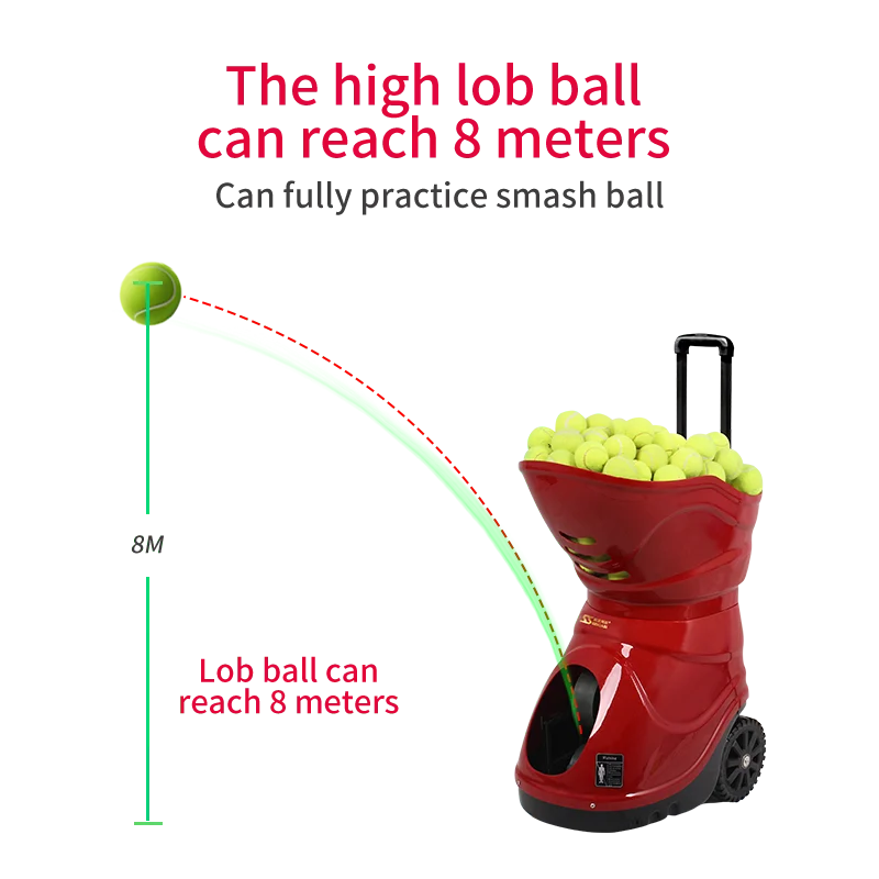 

Good function tennis machine throws balls, Black&red