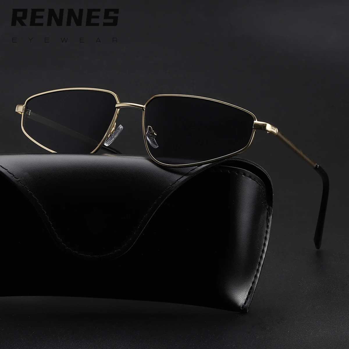 

RENNES Hot Sale UV400 Protected Lens Woman Metal Sun Glasses Stainless Steel Sunglasses Women