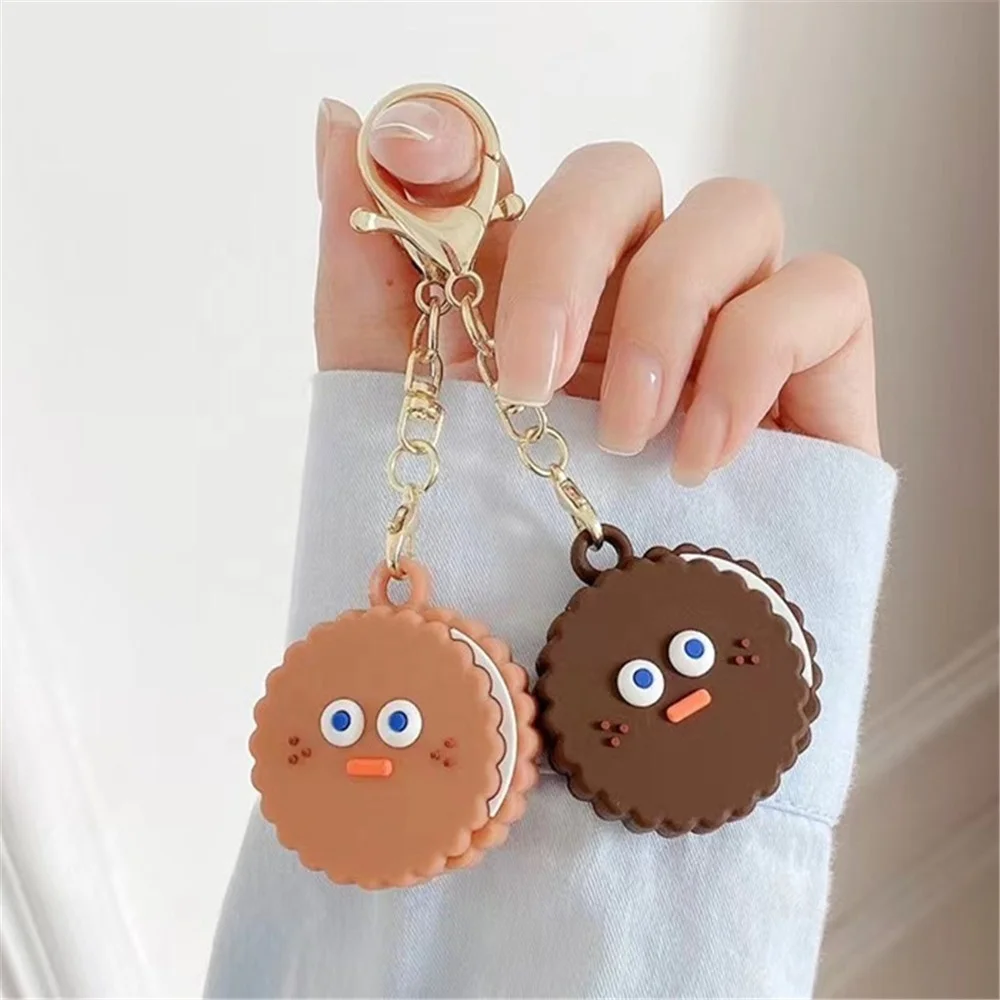 

free shipping for AirTag Case Cute Doll Lightweight biscotti Cookie Keychain Portable Cover GPS Anti-Lost dog tag