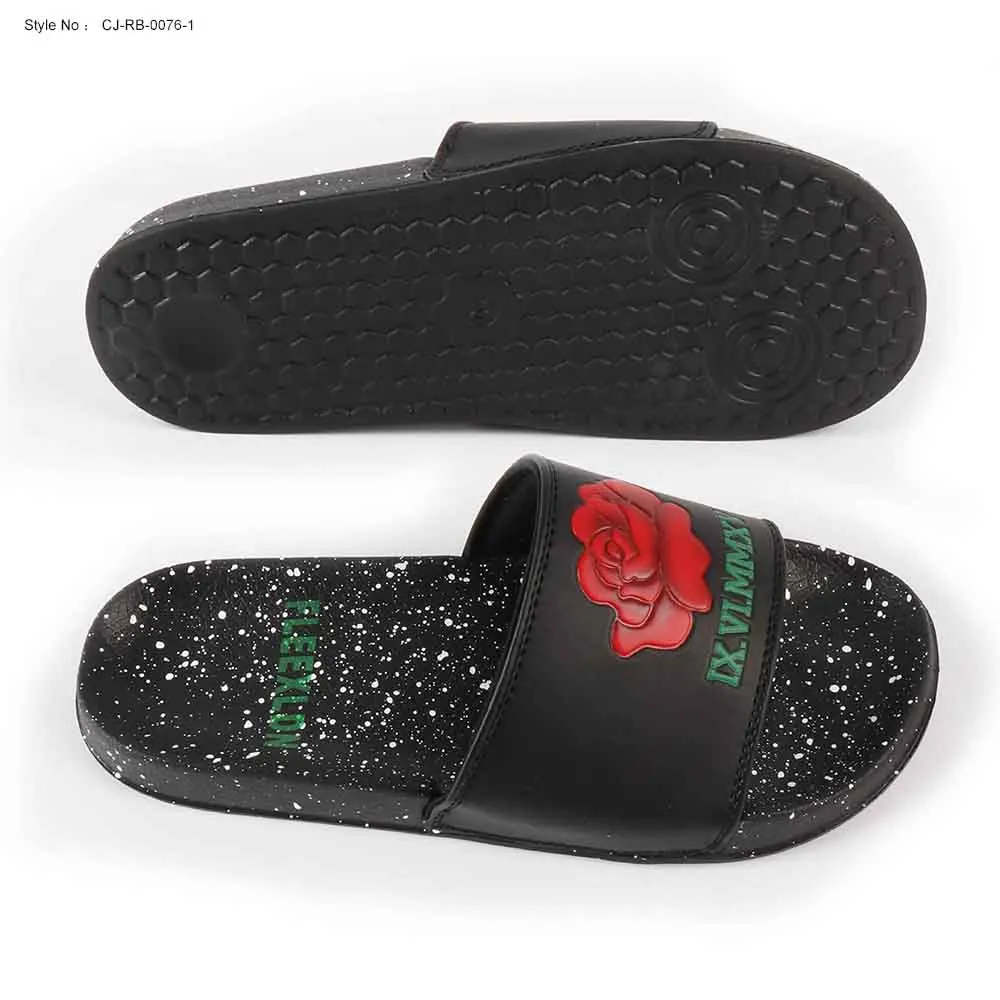 

Anti-slippery soft flat slipper sandal for women with flower, Customized