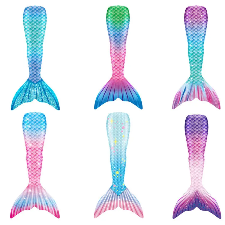 

Hot sale classic mermaid tail for 4-12 year old girls mermaid dress up beach summer, Multicolor