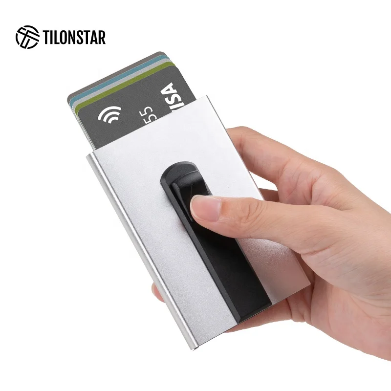 

Factory Price Wallet For Credit Cards And Money Rfid Business Card Holder Aluminium Wallet