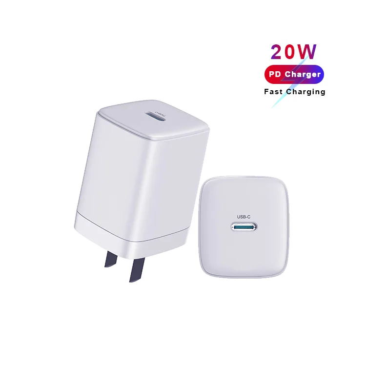 

20W USB C Power Adapter Fast Charger Type C to Lightning Charger, Black white