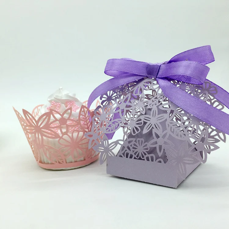 

navy Blue butterfly laser cut pearl paper cake cup cupcake wrapper for wedding bakery birthday party