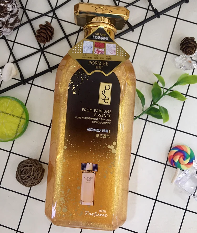 PORSCEE Elegant Gold Body Wash Shower Gel 500ml Bath Gel Bath And Body Works Glitter Shower Gel