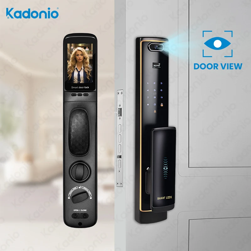

Kadonio Automatic Main Door Lock Digital Electronic Smart Fingerprint Unlock Door Lock With Biometric Camera