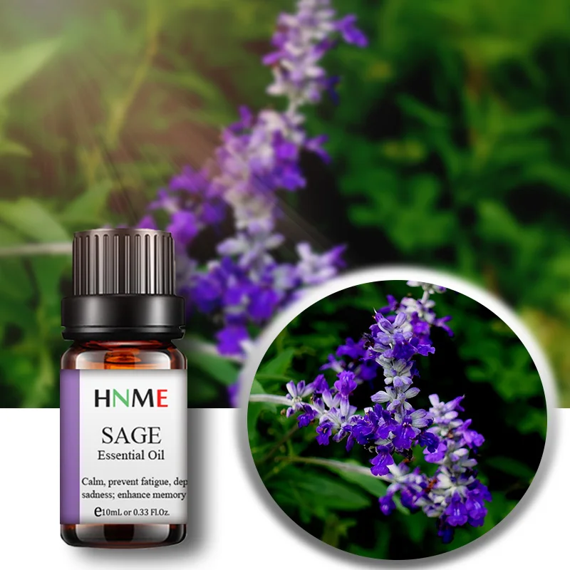 

OEM/ODM 100% Pure Plant Sage Essential Oil Therapeutic Grade Food Grade Accept small batches of customized printing LOGO