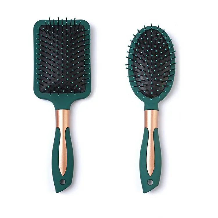 

Nylon Roll Brush Air Cushion Hair Massage Brushes, Green with gold