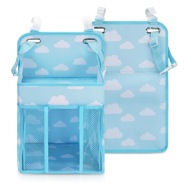 

BSCI OEM Crib Changing Table Playard Diaper Caddy Hanging Organizer, Light blue / any pantone color