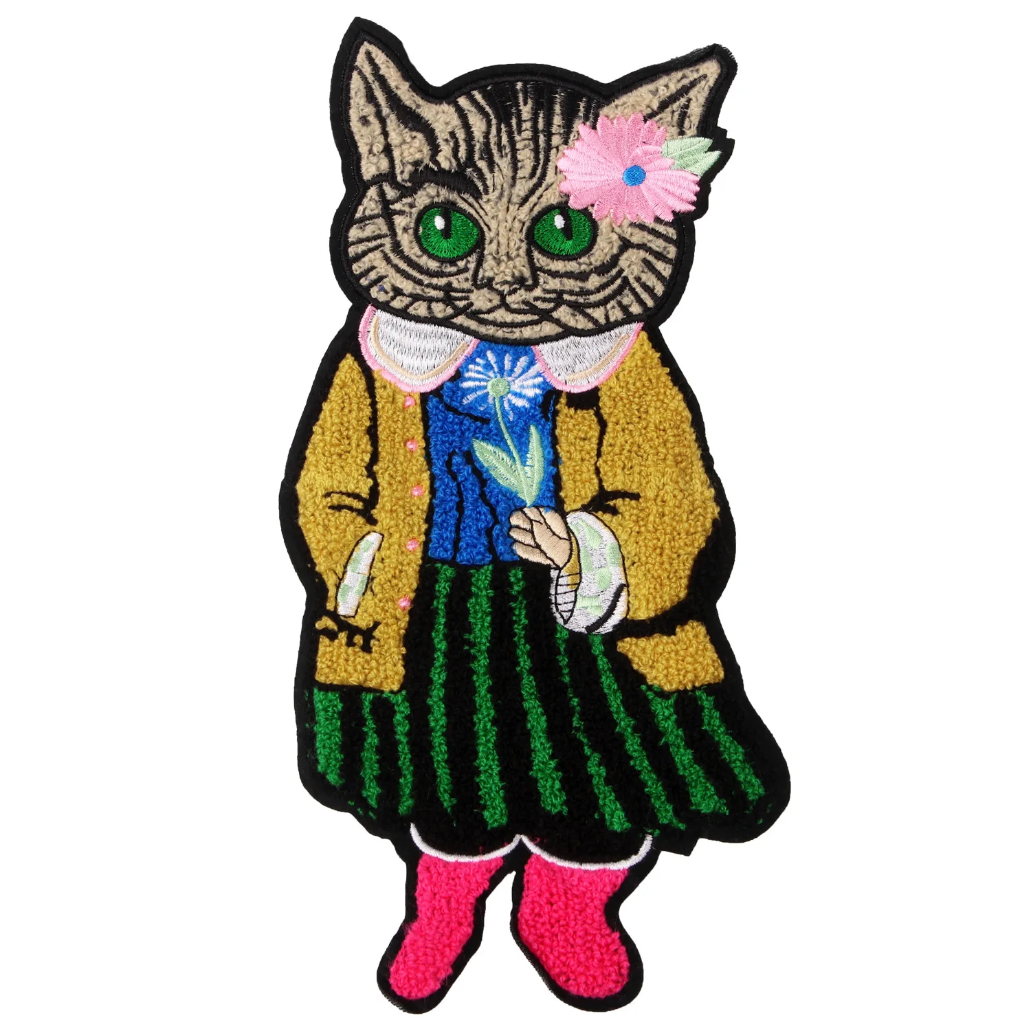 

New large cartoon cat towel embroidered cloth patch clothing accessories bag decoration