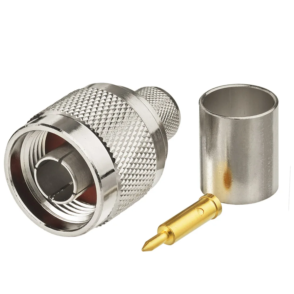用于lmr400 电缆的 n 型公头射频同轴压接连接器插头