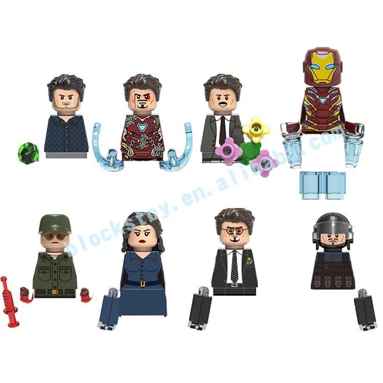 

X0264 Super Heroes Movie Iron Howard Stark Pepper Potts Man Steve Rogers Mini Building Blocks Figures For Children Toys Juguete