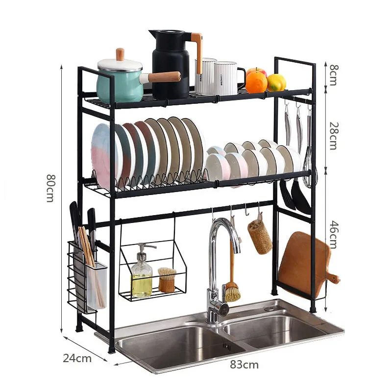 

Wholesale Price Multi-layer Stainless Steel Kitchen Sink Rack, Silver