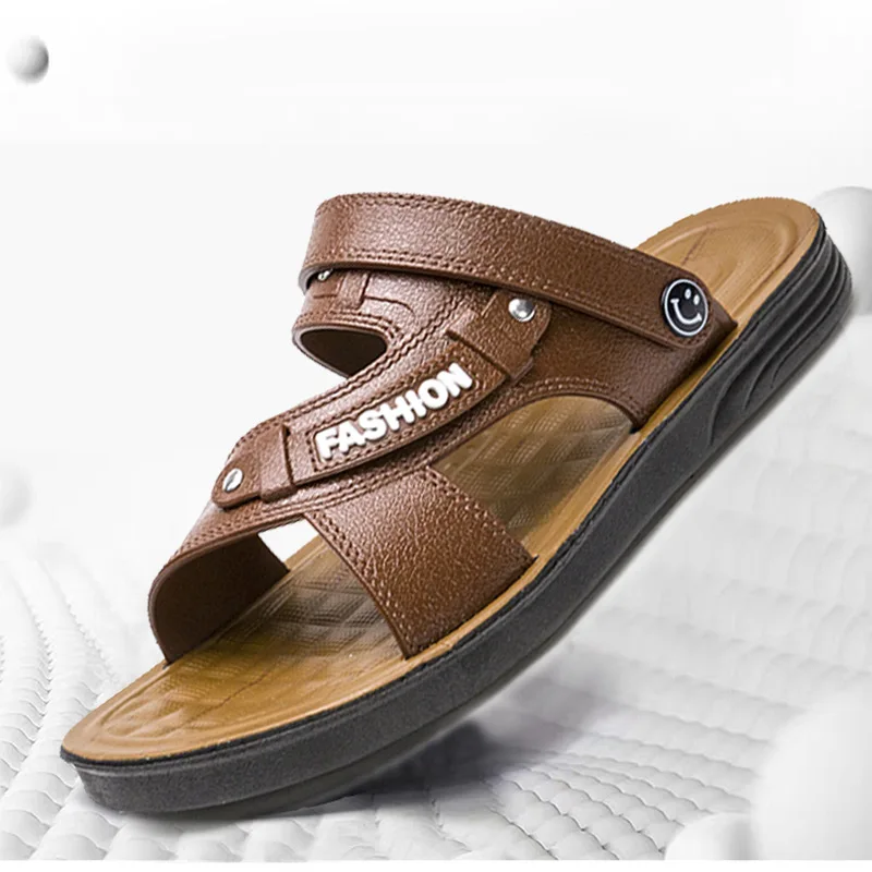 

Selling High Quality Custom Flip Flops Popular fashion new design PU men sandals slippers, 2 colors