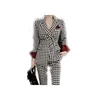 Bespoke business striped woman slim fit suits