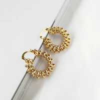 

Symmetrical Round Multi Knots Geometric Earrings Brass Gold Hoop Earrings for Women Stylish Dainty Earrings Hoops 2019