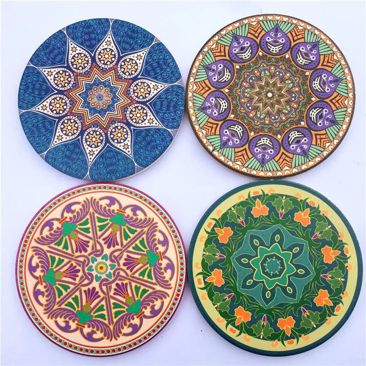 

NO MOQ Factory Supplier Round Printed Stone Absorbent&Sublimation Ceramic Coaster