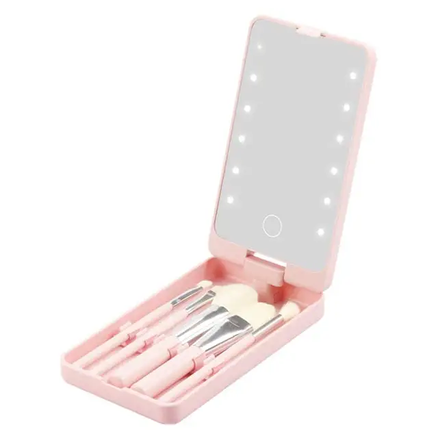 

Touch Screen cosmetic led lamp smart vanity mirror brushes sets tray make up mirror with lights, Classic black /pink/white/rose gold/customized