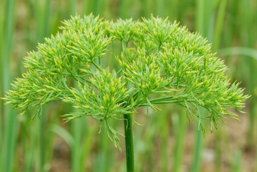 Fennel seeds and bulb displayed with measuring spoons for culinary reference