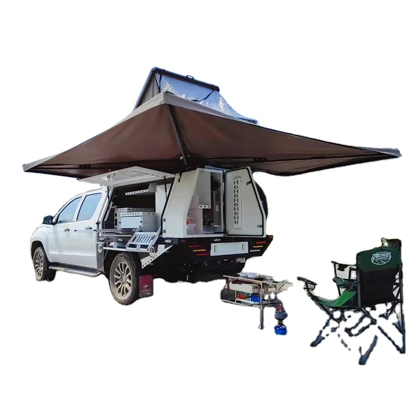 

270 degree car awning waterproof no feet quickly automatic open side awning for roof top tent roof rack with tent and awning, Khaki