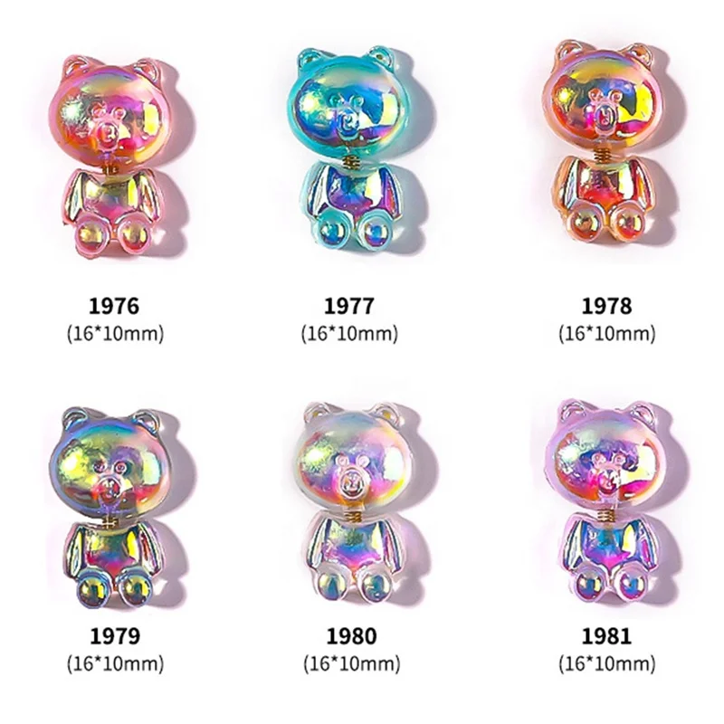 

Small Bear Designs 3D Charm Resin Material Manicure Jewelry Accessories For Nail Art Decoration, Picture