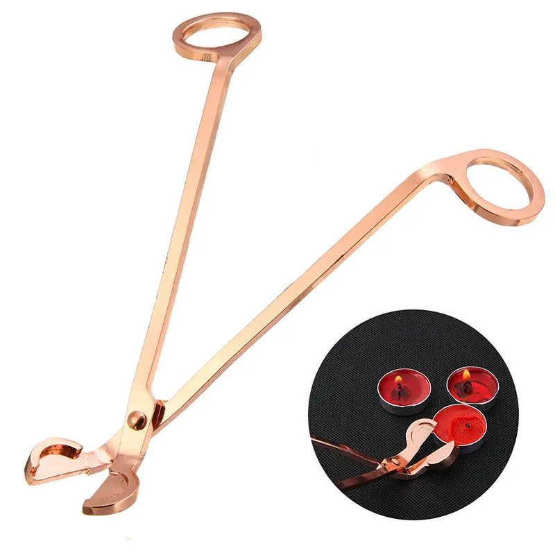 

Candle Wick Trimmer Scissors Stainless Steel Candle Cutter Snuffers Rose Gold Aromatherapy tool accessories scissors candle wick