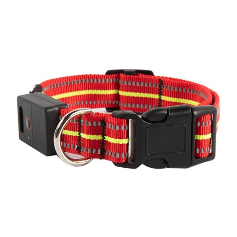 

magnetic waterproof usb rechargeable led flashing dog collar, Red blue green