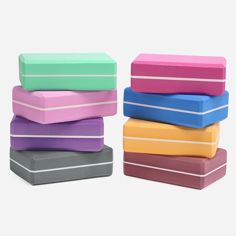 

180g double colors 3*6*9 high density cheap foam kids yoga blocks private label printed custom recycled eco eva yoga block