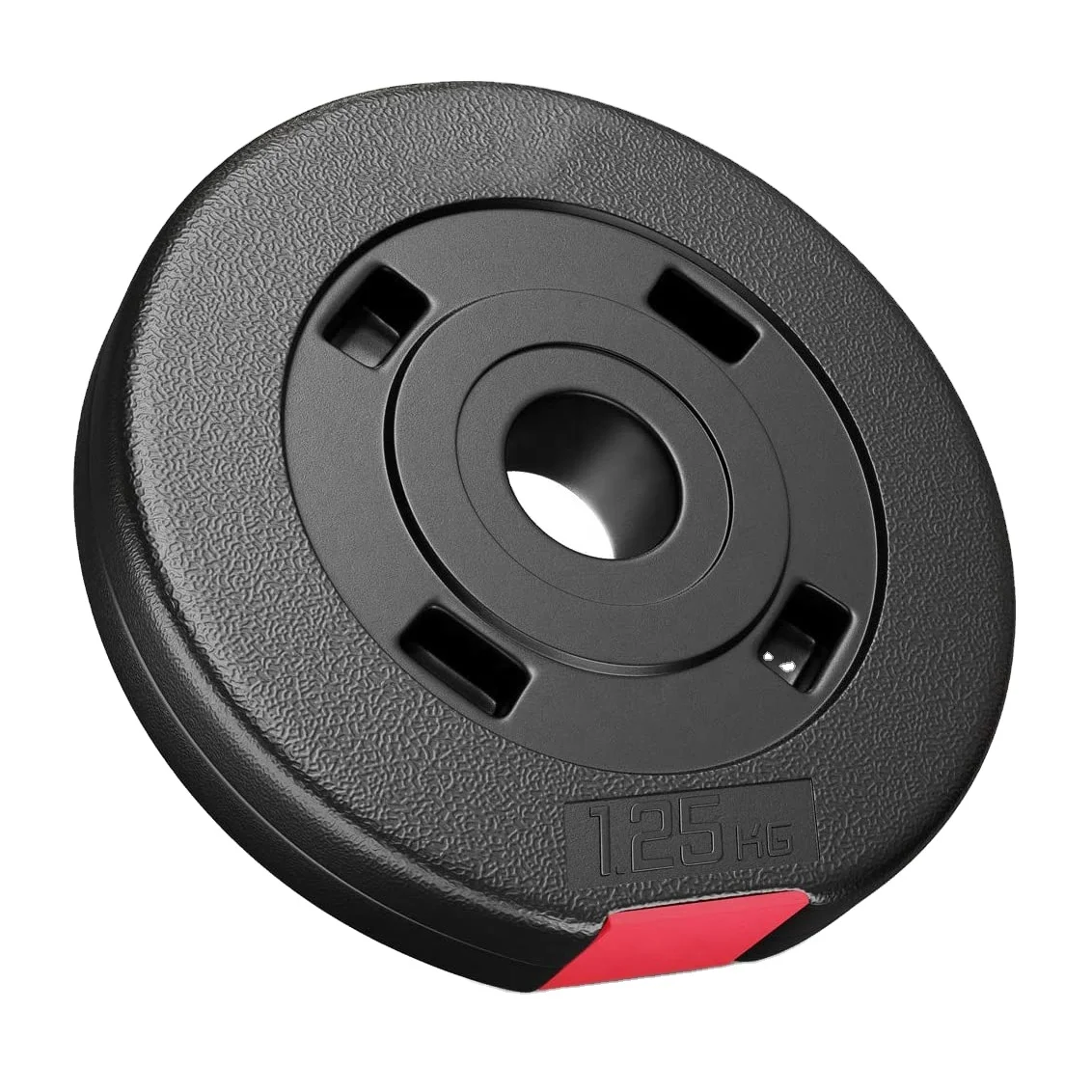 

DW SPORTS Home Gym Plastic Coated Cement Sand Weight Plate Set, Black