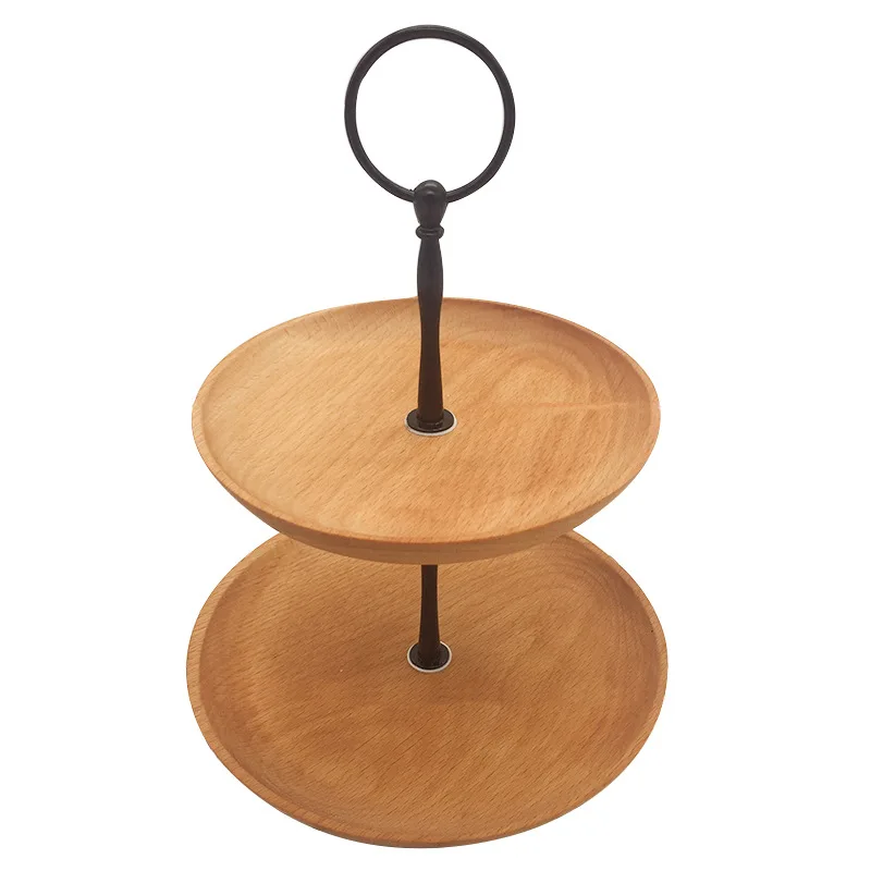 

Wooden Cake Holder Cupcake Stand Tray for Fruit and Dessert for Party Afternoon Tea