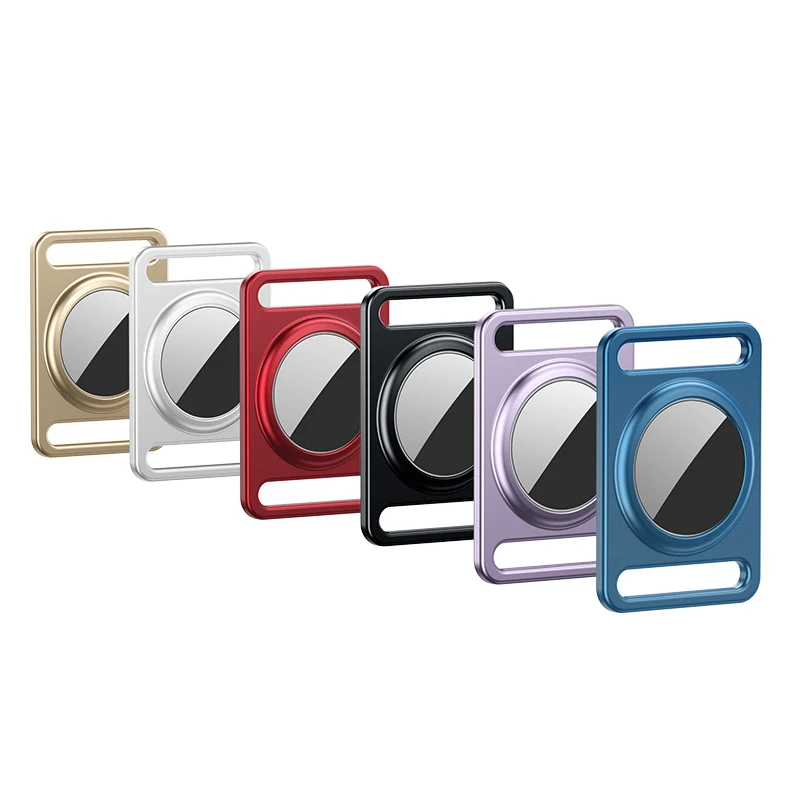 

New For Airtag Case Magnetic Metal Double Protection Aluminum Cover For Pet Dog Collar