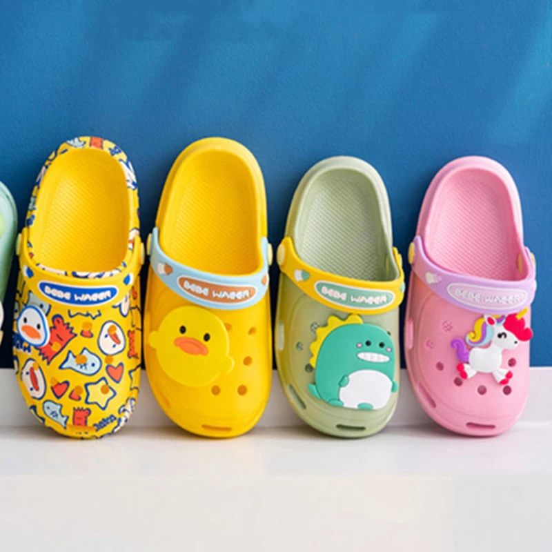 

Boys and Girls Summer New Children's Cartoon Cave Shoes Antiskid Baby Slippers Beach Flip Flops Kids Kids Slipper