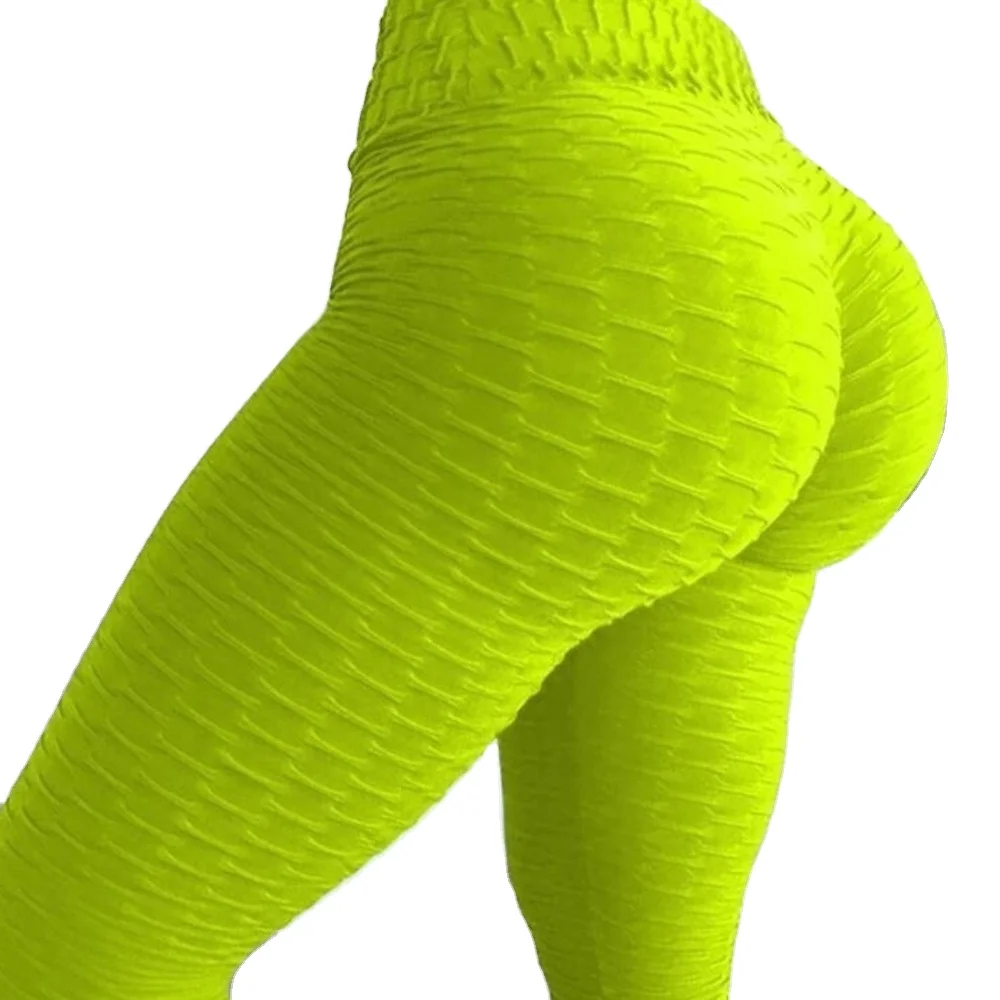 

Women's Butt Lifting High Waist Honeycomb Ruched Pants Chic Sports Stretchy Yoga Leggings, Picture shows