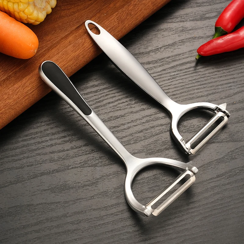 

Manual Safe Fruit Skin-peeler Stainless Steel Vegetable Potato Peeler for Kitchen, Silver-black